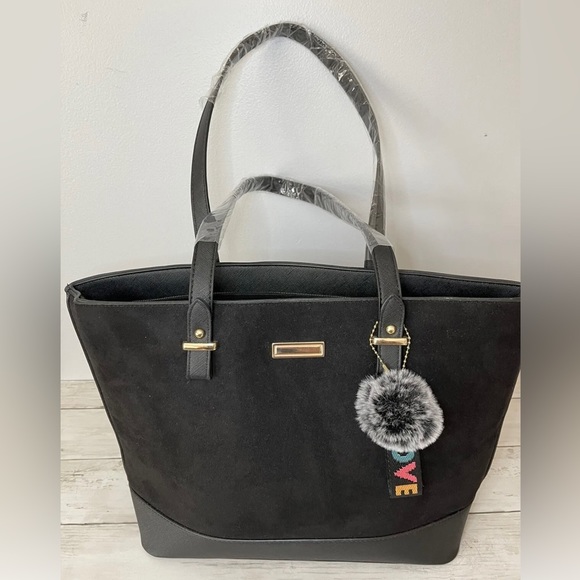 Faux suede/leather purse set.  Shoulder bag, clutch, card holder and mak… - Picture 1 of 11